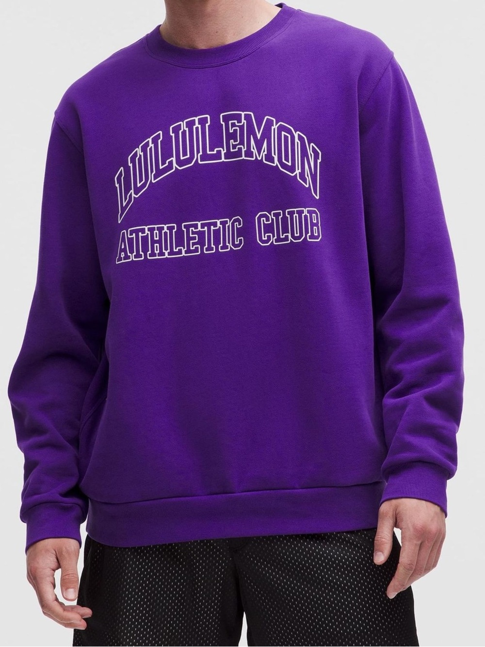 345. Lululemon men’s XL college purple steady state crew like new PTP 26”